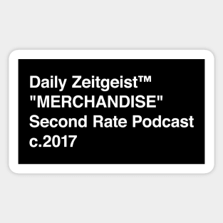 Daily Zeitgeist "MERCHANDISE" White - Pocket Sticker